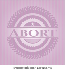 Abort pink emblem