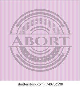 Abort pink emblem