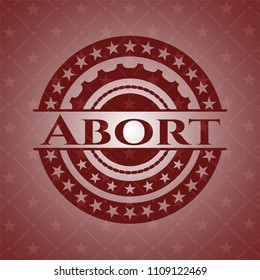 Abort red emblem. Vintage.