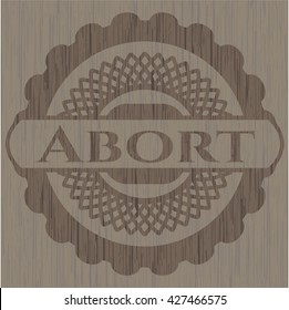 Abort retro wood emblem