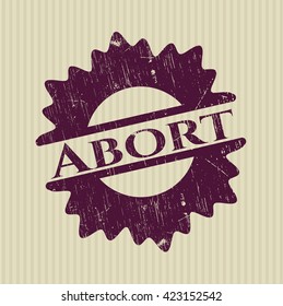 Abort with rubber seal texture