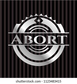 Abort silver emblem