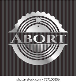 Abort silver emblem