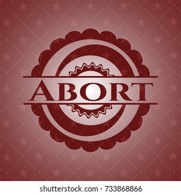 Abort vintage red emblem
