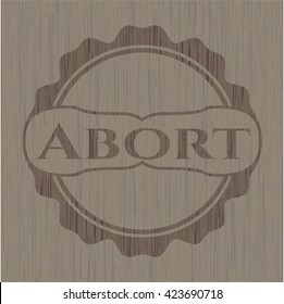 Abort vintage wood emblem