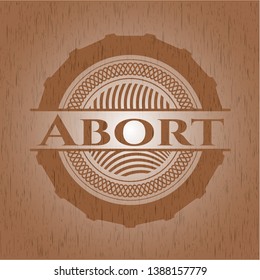 Abort wood emblem. Vintage. Vector Illustration.