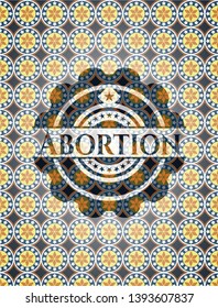 Abortion arabesque emblem background. arabic decoration.