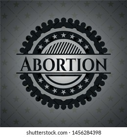 Abortion black emblem. Vector Illustration. Detailed.