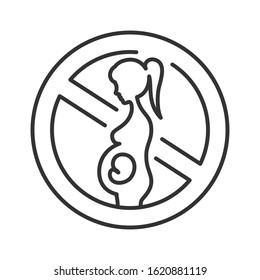 Abortion black line icon. Fetal death, miscarriage concept. Women's health problems infertility. Sign for web page, mobile app, banner, social media. Editable stroke.