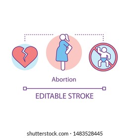 Abortion concept icon 