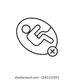 Abortion of fetus icon Flat illustration sign