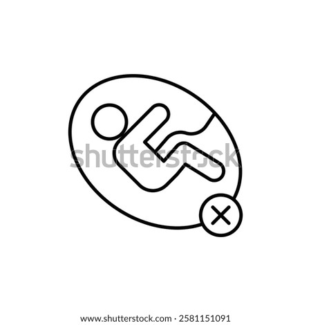 Abortion of fetus icon Flat illustration sign
