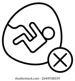 Abortion of fetus icon simple flat icon vector symbol