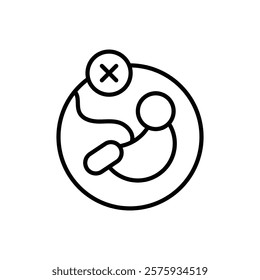 Abortion of fetus icon simple vector symbol