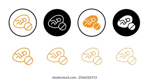 Abortion of fetus icon web design in vector