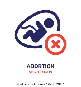 Abortion of fetus vector icon