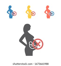 Abortion icon. Vector signs for web graphics.