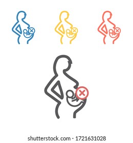 Abortion line icon. Vector signs for web graphics.