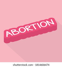 abortion word concept - vector illustration