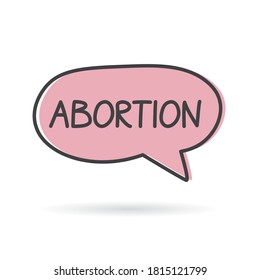 concepto de palabra de aborto - ilustración vectorial