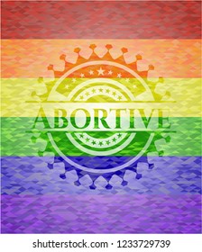 Abortive lgbt colors emblem 