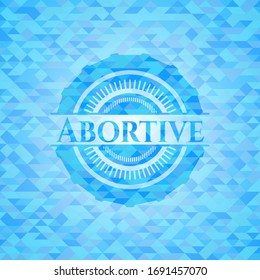 Emblema de mosaico azul claro abortivo