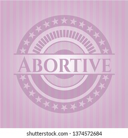 Abortive realistic pink emblem