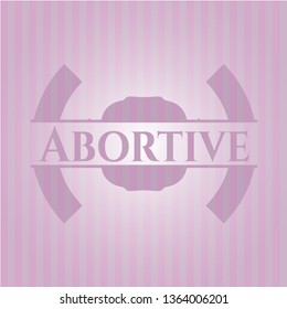 Abortive retro pink emblem
