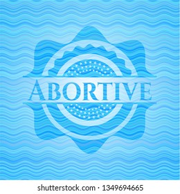 Abortive water concept emblem background.