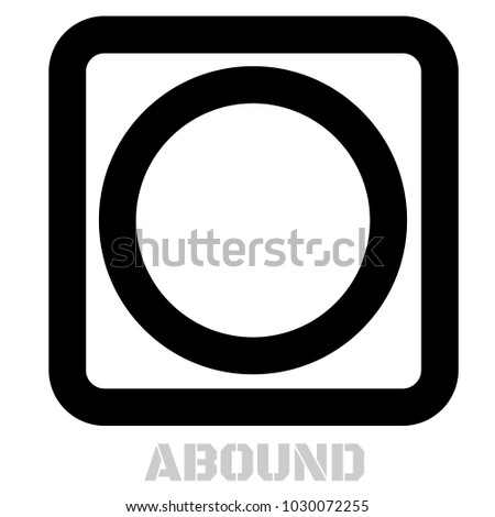 Abound conceptual graphic icon. Design language element, graphic sign.
