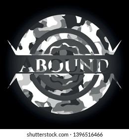 Abound on grey camo texture