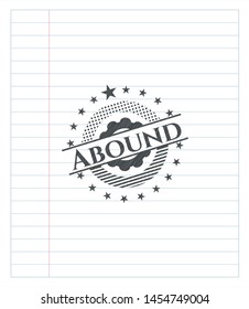 Abound pencil strokes emblem. Vector Illustration. Detailed.