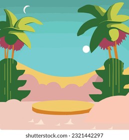 About 3D Effect Summer Scene Background 16.9 Graphic.This is an editable EPS vector file.