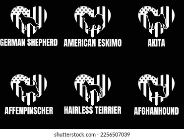 About American dog with American Flag Graphic