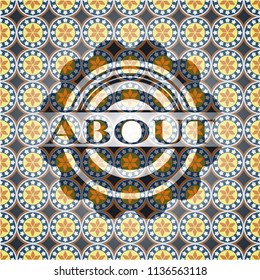 About arabesque emblem background. arabic decoration.