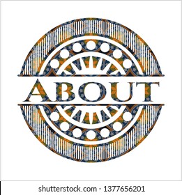 About arabic emblem. Arabesque decoration.