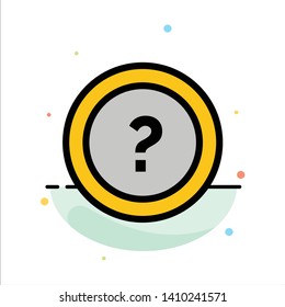 About, Ask, Information, Question, Support Abstract Flat Color Icon Template