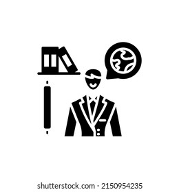 About Author icon in vector. logotype