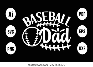 About Baseball Dad Svg Design