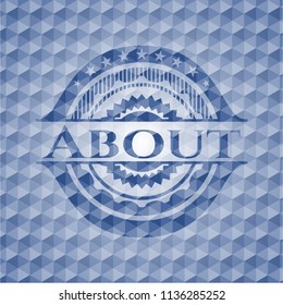 About blue hexagon emblem.