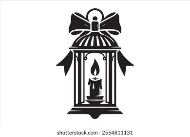 About candle lantern with light rays vector. This is a editable file .