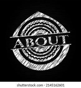 About chalk emblem. Vector Illustration. Detailed. 