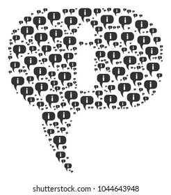 About composition made in the group of about pictograms. Vector iconized collage organized from simple pictograms.