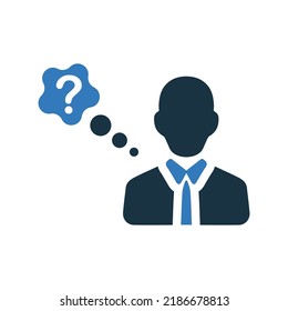 About, concerning, person icon. Simple editable vector graphics.
