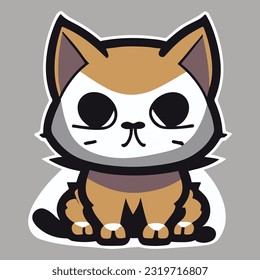 About a cute baby mascot cat digital vector art