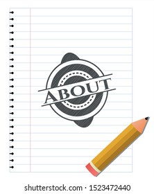 About draw with pencil effect. Vector Illustration. Detailed.