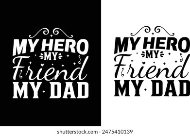  About father's day Typography t-shirt design vector template