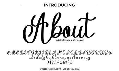 About Font Stylish brush painted an uppercase vector letters, alphabet, typeface