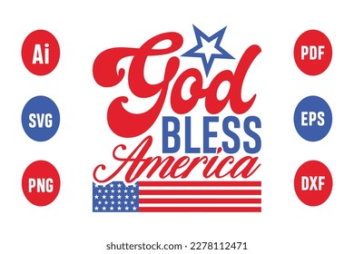 Acerca de Dios bendiga a America Svg