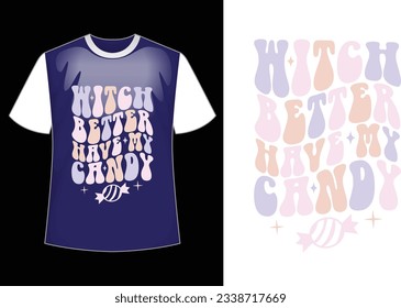 About Halloween retro t shirt design 